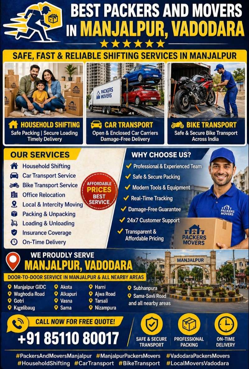 Local Shifting Services Manjalpur Vadodara